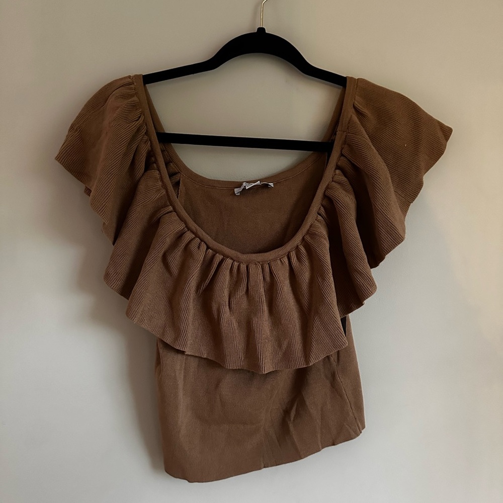 Favlux Fashion Tan Top NWT Size Large